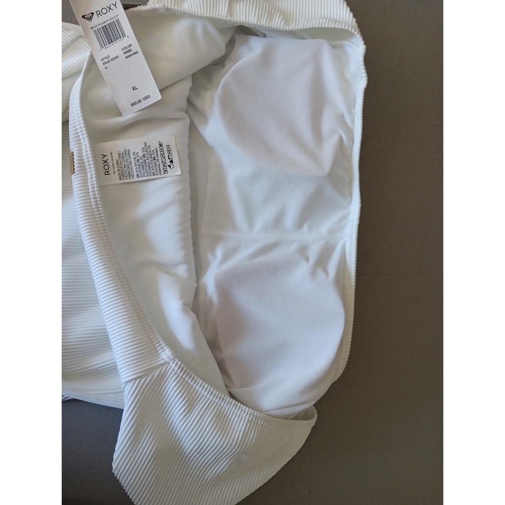 NEW Roxy Bright White Mind Of Freedom‎ Off-Shoulder One-Piece Swimsuit XL Travel - Picture 11 of 11